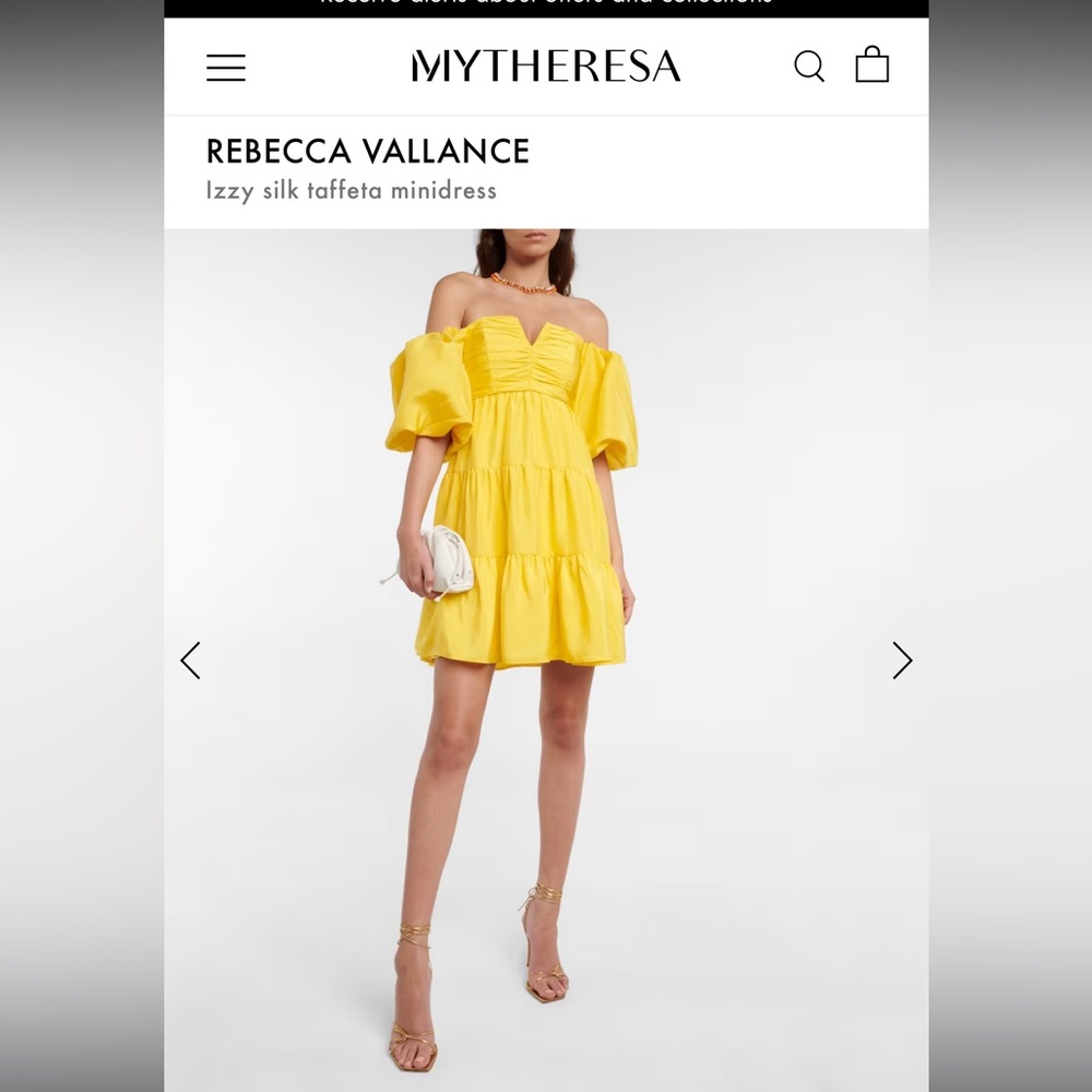 Rebecca Vallance Izzy Silk Tafetta Dress - US2